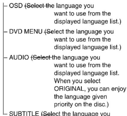SONY MHCS9D - Setup Display Item List - 1