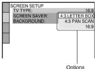 SONY MHCS9D - Utilisation de l'écran de configuration - 4