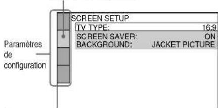 SONY MHCS9D - Utilisation de l'écran de configuration - 3