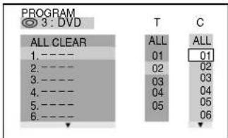 SONY MHCS9D - Lors de la programmation d'un DVD - 1