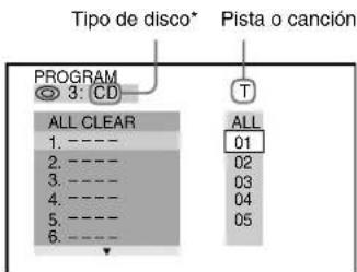 SONY MHCS9D - Grabación de un disco VIDEO CD/CD explicando elorden de las pistas o canrientes - 3
