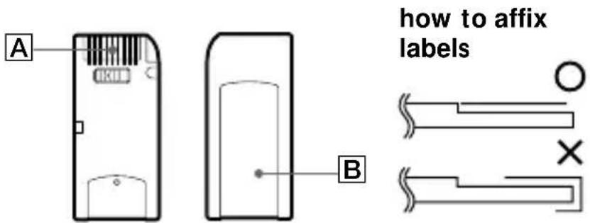 A B how to affix labels