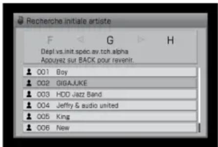 SONY Giga Juke NASSC500PK - Recherche d'artistes ou d'albums selon la dette initiale - 1
