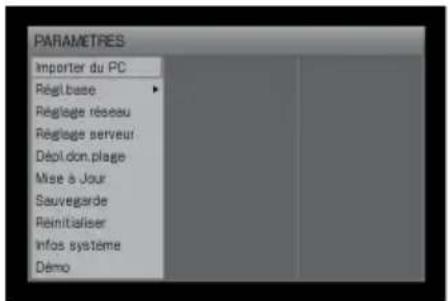 SONY Giga Juke NASSC500PK - ■ Menu Paramètres - 1