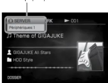 SONY Giga Juke NASSC500PK - La capacité d'utilisation de la fonction serveur varie selon les modes de fonctionnement, comme suit : - 2