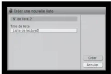 SONY Giga Juke NASSC500PK - Creation d'une liste de lecture - 1