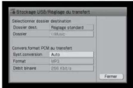 SONY Giga Juke NASSC500PK - Modification des réglages de transfert - 3