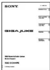 SONY Giga Juke NASSC500PK - Mode d'emploi (ce manuel) - 1