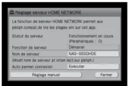 SONY Giga Juke NASSC500PK - La capacité d'utilisation de la fonction serveur varie selon les modes de fonctionnement, comme suit : - 1