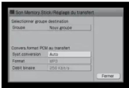 SONY Giga Juke NASSC500PK - Lors du transfert de données audio vers une PSP - 1
