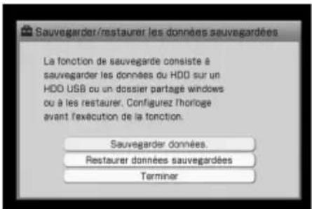 SONY Giga Juke NASSC500PK - Ouvrez le menu Paramètres et seLECTIONnez [Sauvegarde]. - 1