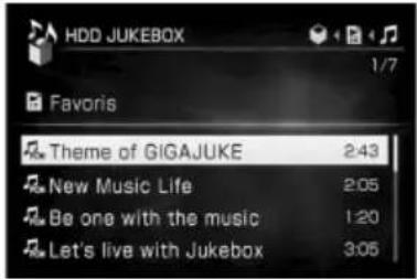 SONY Giga Juke NASSC500PK - Mode List de lecture - 5
