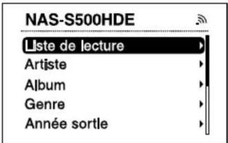 SONY Giga Juke NASSC500PK - Appuyez sur / pour selectionner I'elément que vous souhaitez dire. - 1