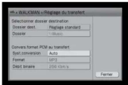 SONY Giga Juke NASSC500PK - Modification des réglages de transfert - 2