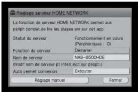 SONY Giga Juke NASSC500PK - Vérification des réglages du serveur - 1