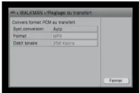 SONY Giga Juke NASSC500PK - Lors du transfert de données audio vers un périphérique audio ATRAC - 1
