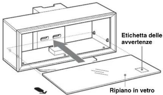 SONY SUFL300M - Montare il ripiano in vetro. - 1