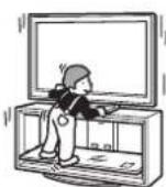 SONY SUFL300M - Do not allow children to climb on the TV Stand or crawl between the shelves. - 1