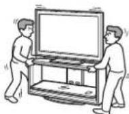SONY SUFL300M - Não desloque o Suporte de Televisor com o televisor fixo ou com equipamento ligado no interior. - 1