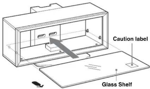 SONY SUFL300M - Attach the Glass Shelf. - 1