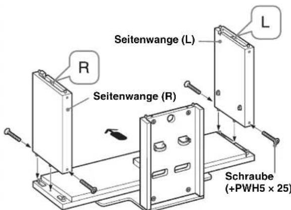 SONY SUFL300M - Bringen Sie die Seitenwangen an der Bodenplatte an. - 1