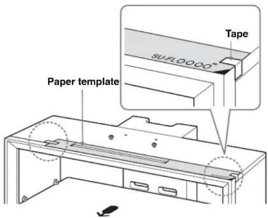 SONY SUFL300M - Paste the supplied paper template on the Top Board. - 1