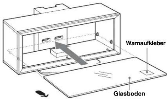 SONY SUFL300M - Bringen Sie den Glasboden an. - 1