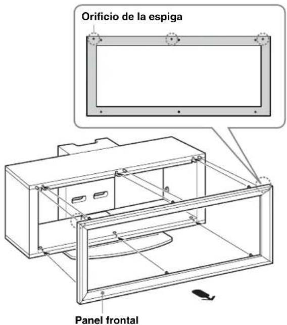 SONY SUFL300M - Fije el panel frontal al soporte para TV. - 1