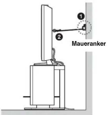 SONY SUFL300M - Verankern Sie das Fernsehgerät an einer Wand. - 2