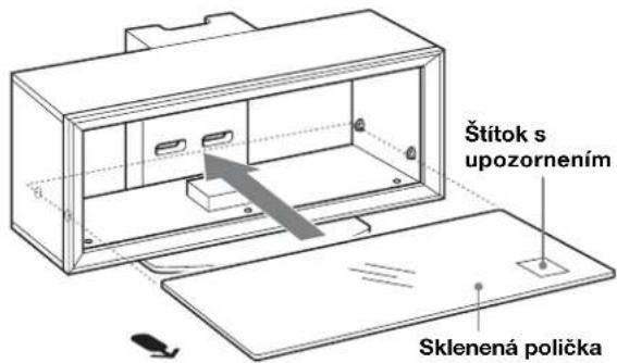 SONY SUFL300M - Pripevnite sklenenú poličku. - 1