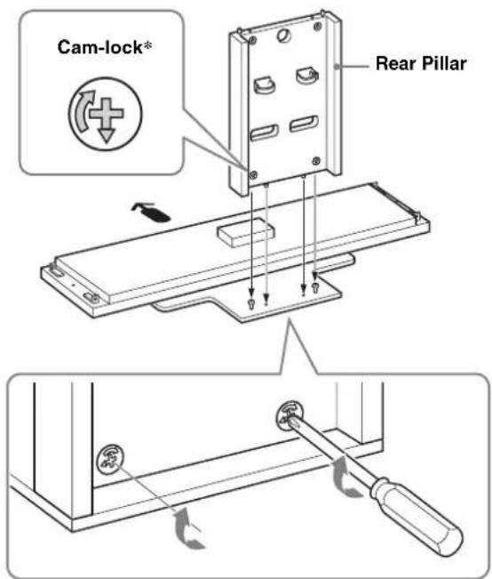 SONY SUFL300M - Attach the Rear Pillar to the Base Board. - 3