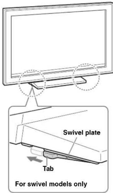 SONY SUFL300M - Adjust the position of the swivel plate to the center (For swivel models only). - 1