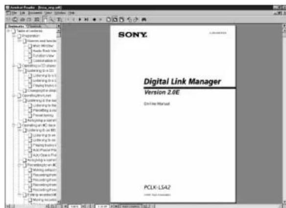SONY PCLKLSA2 - Using the on-line manual - 2