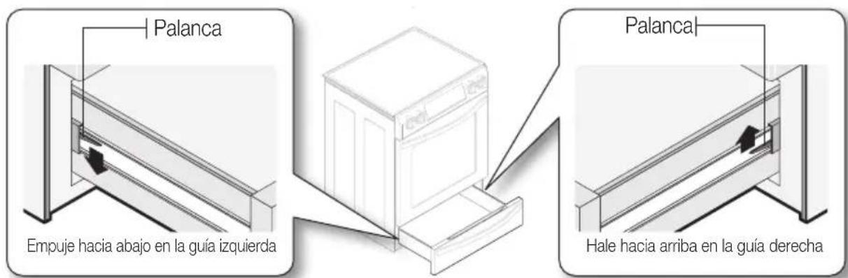 SAMSUNG NE58H9970WS - Cómo retirar el cajón de calentamiento - 1