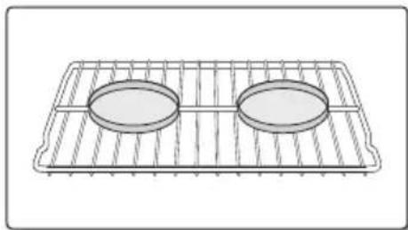 SAMSUNG NE58H9970WS - Recommandations pour une cuisson sur deux grilles - 1