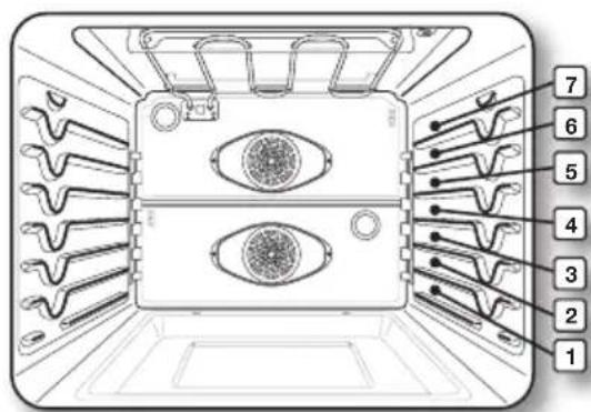 SAMSUNG NE58H9970WS - Oven rack positions (single mode) - 1