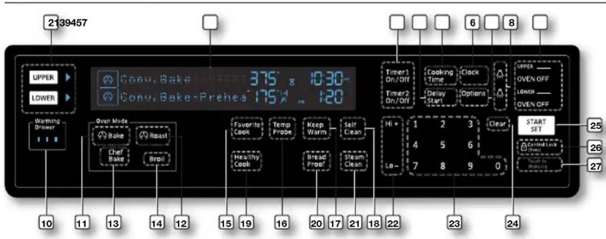 SAMSUNG NE58H9970WS - EL PANEL DE CONTROL DEL HORNO - 1