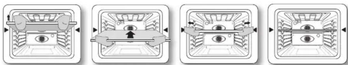SAMSUNG NE58H9970WS - Instalación de la partición en el interior del horno - 1