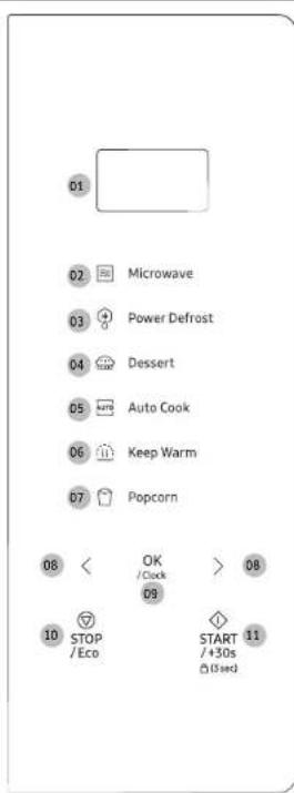 SAMSUNG MS11T5018AC - \section*{Caracteristiques du four à micro-ondes} - 3
