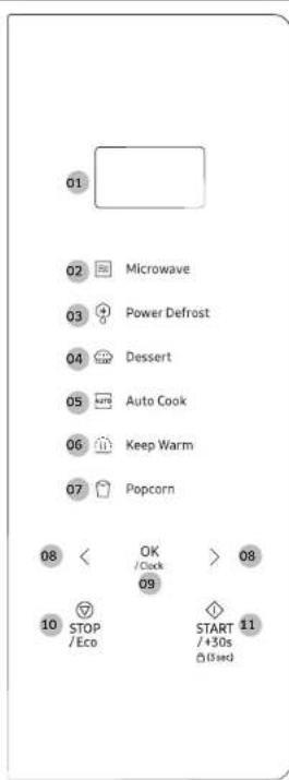 SAMSUNG MS11T5018AC - Microwave oven features - 2