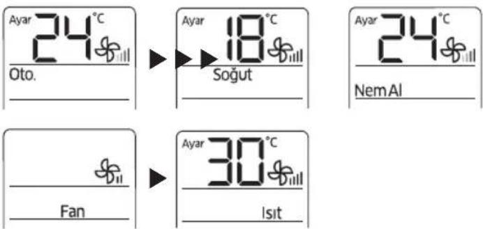 SAMSUNG AM056KNQDEH - Çalışma modunun seçilmesi - 1
