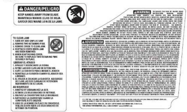 DEWALT DW744X - EXCEPCIONES. - 1