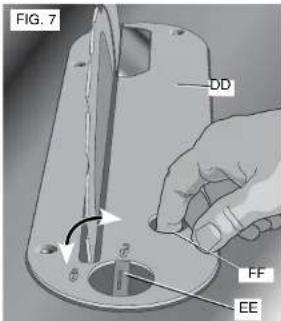 DEWALT DW744X - POSITIONNEMENT DU COUTEAU DIVISEUR (FIG. 6) - 4