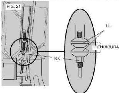 DEWALT DW744X - AJUSTE DEL BLOQUEO DEL RIEL (FIG. 3, 21) - 1
