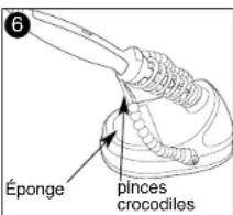 BLACK & DECKER CI500S - Pinces de serrage et éponge (figure 6) - 2