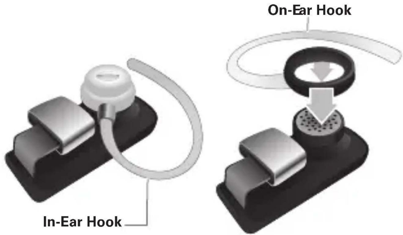 MOTOROLA H550 - Fit the proper ear hook onto your earpiece. - 1
