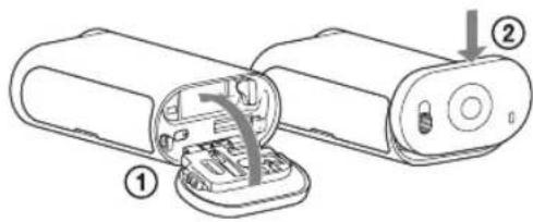 SONY HDRAS30VW - Insertion de la batterie - 3