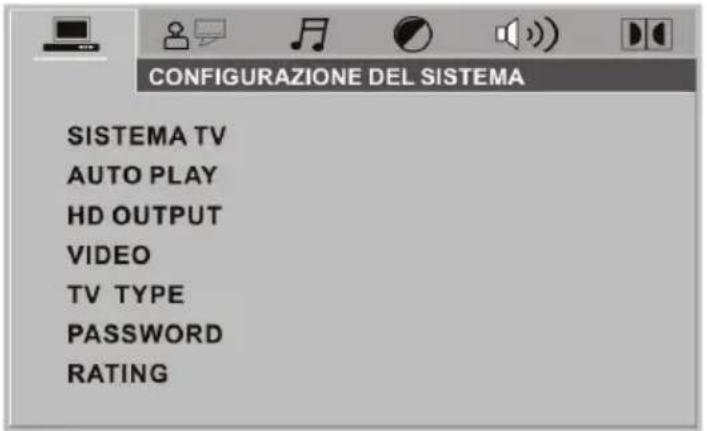 THOMSON THD315TB - IL SISTEMA MENU IMPOSTAZIONE DEL LETTORE DVD - 1