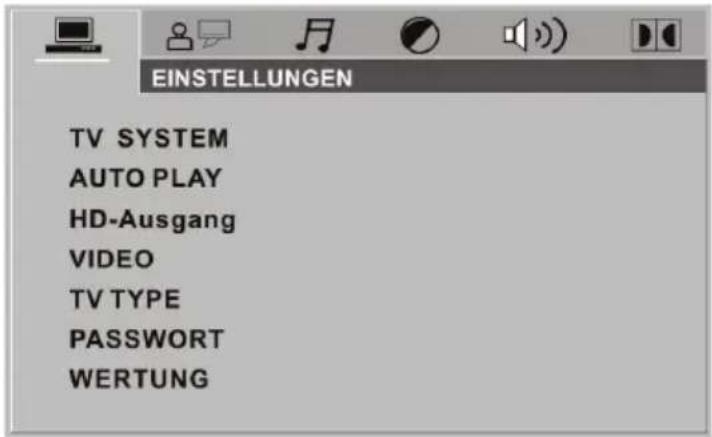 THOMSON THD315TB - Das Setup-MENU SYSTEM DER DVD PLAYER - 1