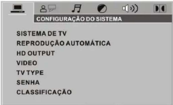THOMSON THD315TB - THE SISTEMA SETUP MENU DO LEITOR DE DVD - 1
